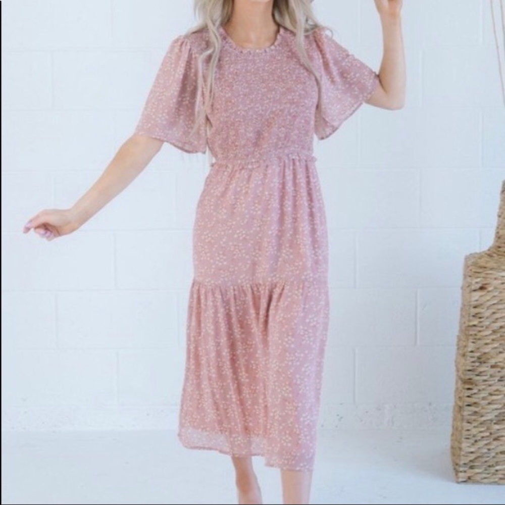 Blush Floral Dress